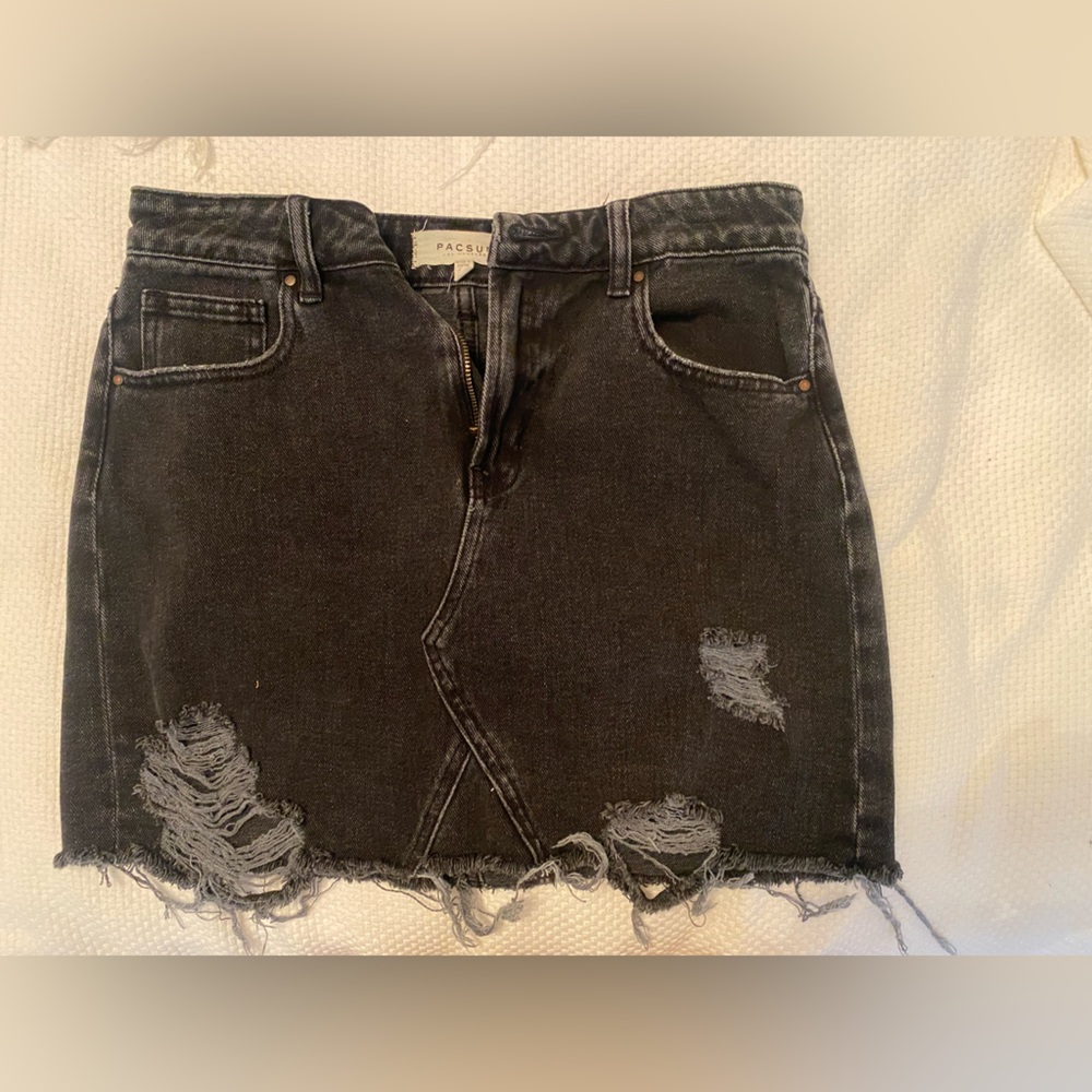 Black pacsun jean skirt
